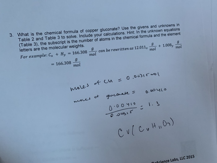 Solved I M Having Difficulty Determining The Chemical Chegg Com