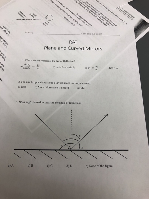 law of reflection equation