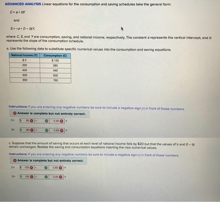 Solved ADVANCED ANALYSIS Linear equations for the | Chegg.com