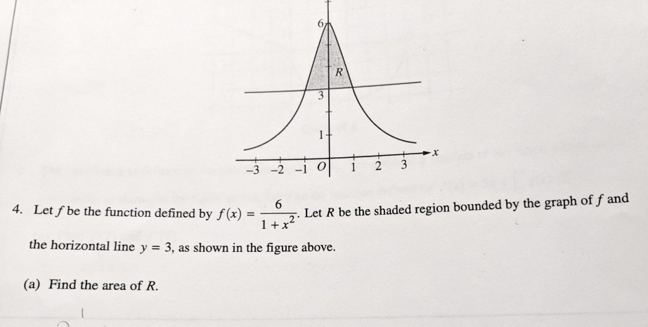 Solved 6 T 2 Let R Be The Shaded Region Bounded By The G Chegg Com