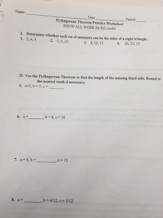 Solved Determine Whether Each Set Of Measures Can Be The Chegg Com