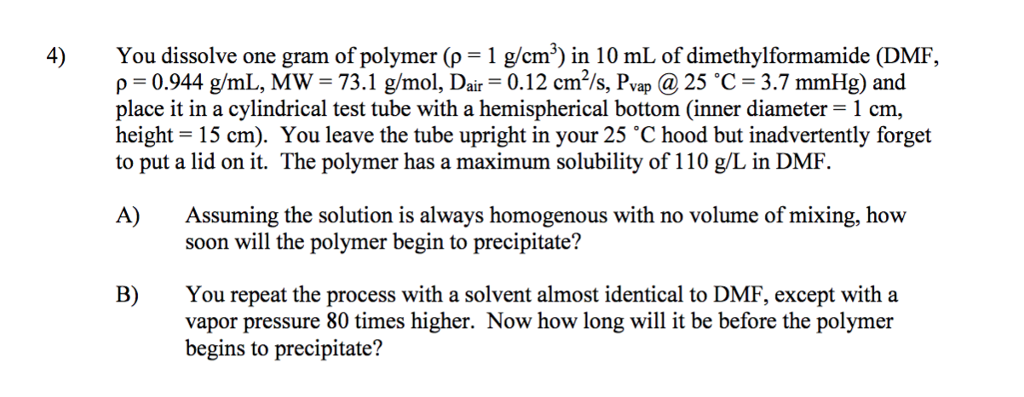 4 You Dissolve One Gram Of Polymer P 1 G Cm In 4 You Dissolve One Gram Of Polymer P 1 G Cm In