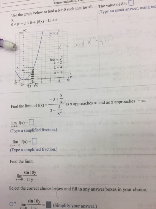 Find The Limit Of F X 3 8 X 2 4 X 2 As X Chegg Com