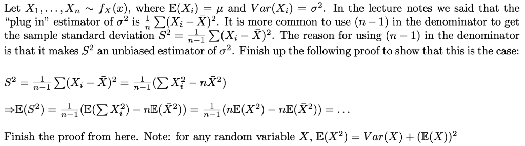 Solved Let X1 Fx X Where E Xi µ And V Chegg Com