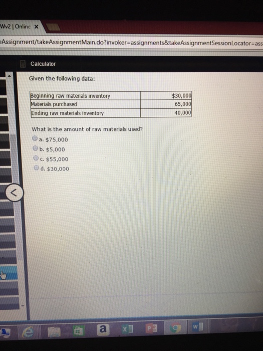 Solved Given the following data: What is the amount of raw | Chegg.com