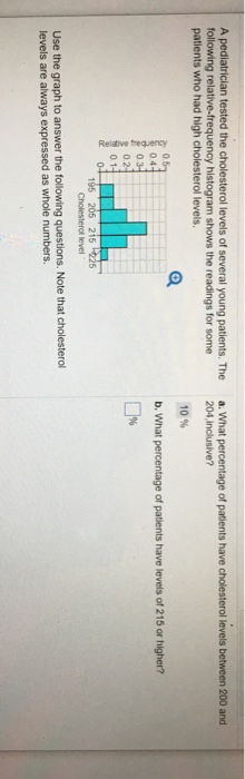 طبيب الأطفال يحل اختبار مستويات الكوليسترول في Se Chegg Com