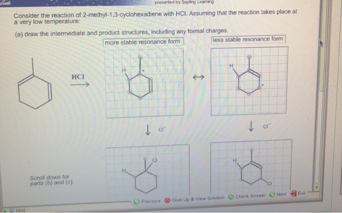 Solved: Consider The Reaction Of 2-methyl-1,3-cyclohexadie... | Chegg.com