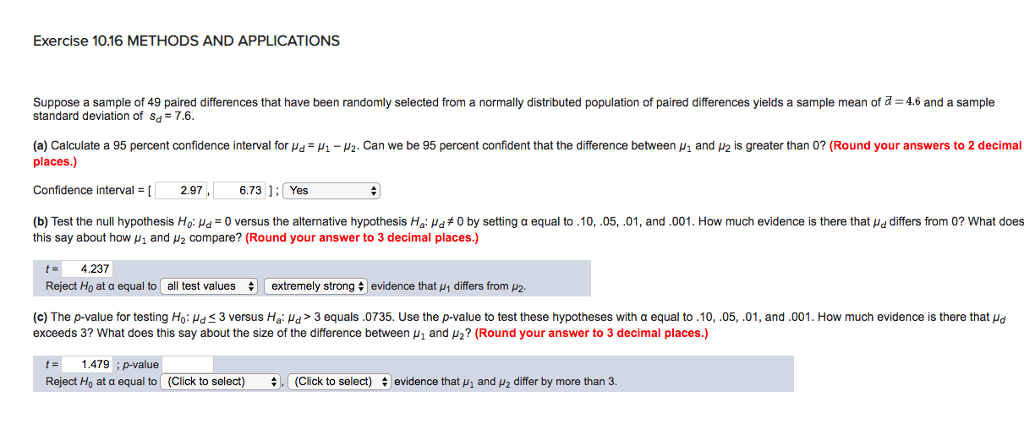 Solved Exercise 1016 Methods And Applications Suppose A - 