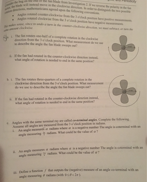 On The Chd Of The Fan Blade Iou And Periodicity From Chegg Com