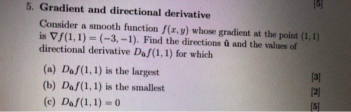 Solved 15 5 Gradient And Directional Derivative Consider Chegg Com