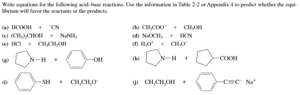 How to write acid base equations image