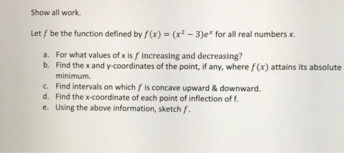 Solved Let F Be The Function Defined By F X X 2 3 Chegg Com