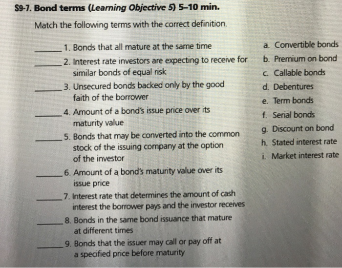 Solved S9 7 Bond Terms Learning Objective 5 5 10 Min Chegg Com