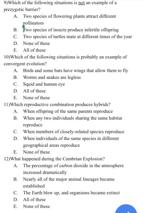 Solved 9)Which Of The Following Situations Is Not An Example | Chegg.com