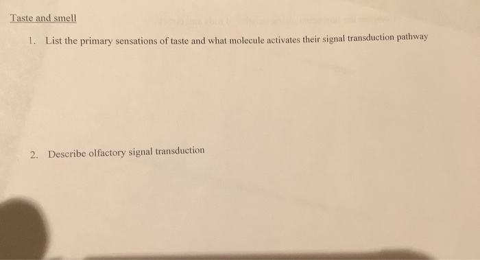 Smell and taste connection picture