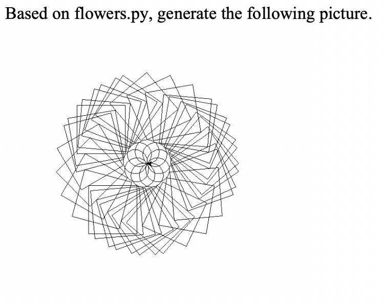 Based on flowers.py, generate the following picture