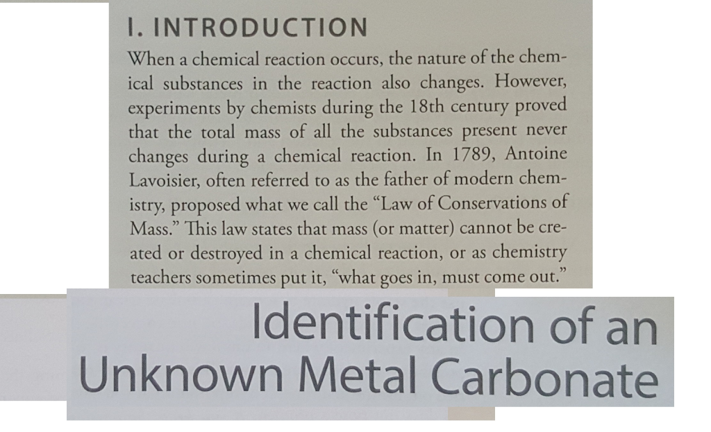 An Experiment of Chemistry with Historical Context: 18th-Century