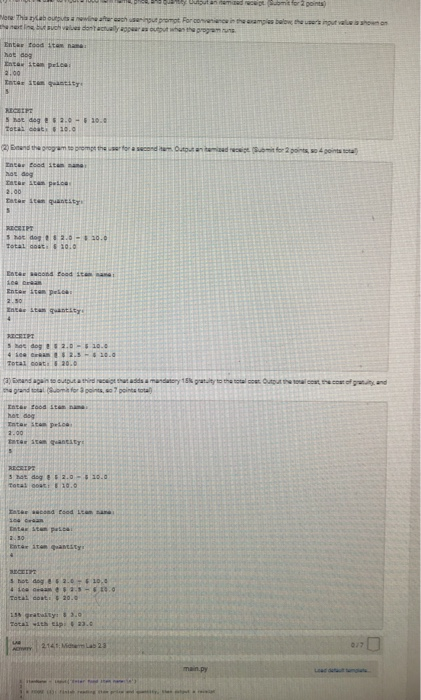 Entar tood 1 hot ao9 Inter iten qantity Tater 1ean gantsty Entar to Pic 2-00 Total coat: s 2o.0