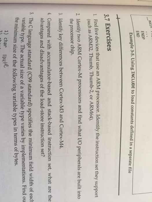 Solved Endp End 3 5 Using Include To Load Constants Defined Chegg Com