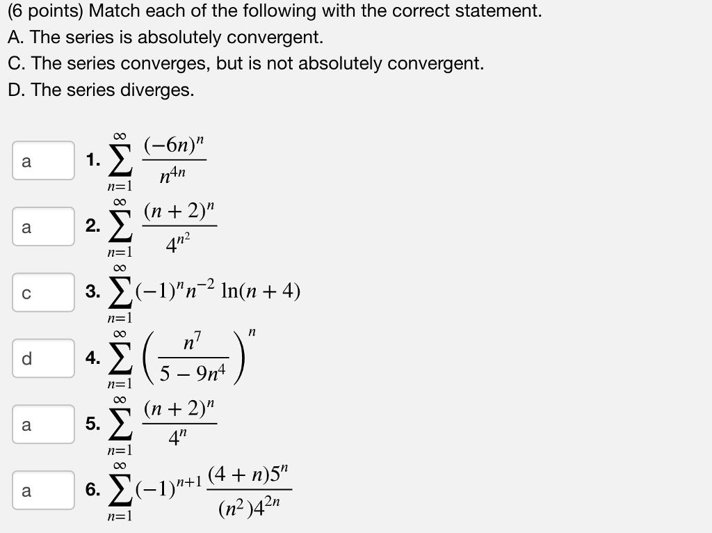 Solved] . Question 1 6 / 10 points Match each of the following meaning