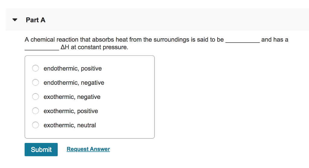 What is a chemical reaction that absorbs heat called?