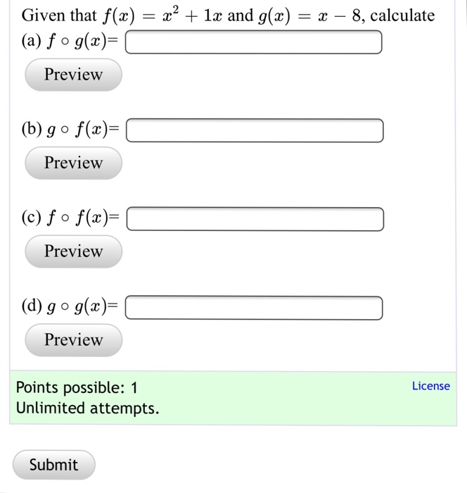 Solved 8 Calculate Given That F X 21a And G A A F O G Chegg Com