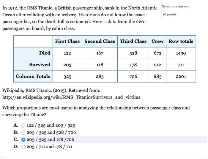 Solved Select One Answer In 1912 The Rms Titanic A Brit