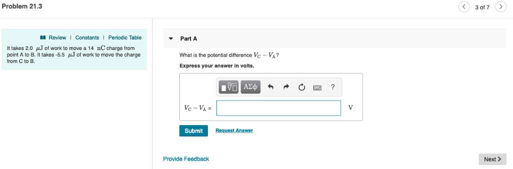 Solved It Takes 2 0 Mj Of Work To Move A 14 Nc Charge Fro Chegg Com