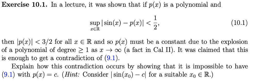 Solved Exercise 9 1 Prove The Weierstrass M Test Suppos Chegg Com