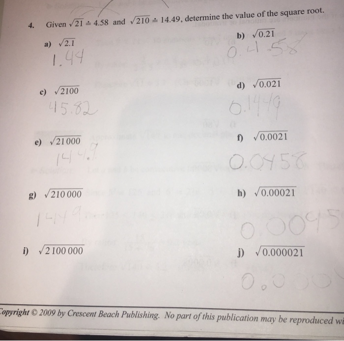 Solved Given V21 458 And V210 14 49 Determine The Valu Chegg Com