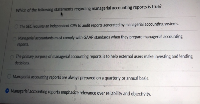 Solved Which Of The Following Statements Regarding Manage
