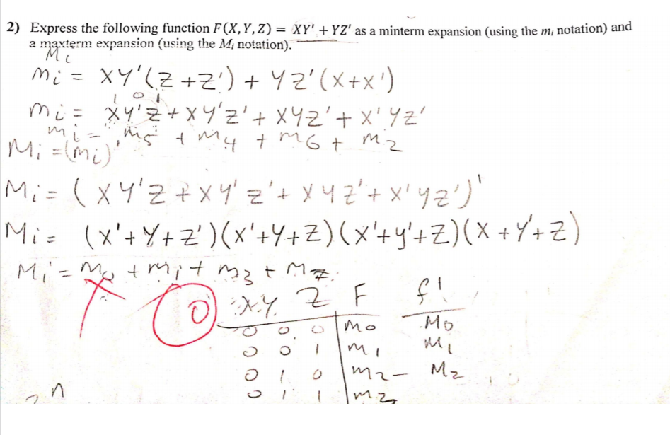 Solved 2 Express Following Function Fcx Y Z Xy Yz Minterm Expansion Using Mi Notation Maxterm Exp Q Essaytaste