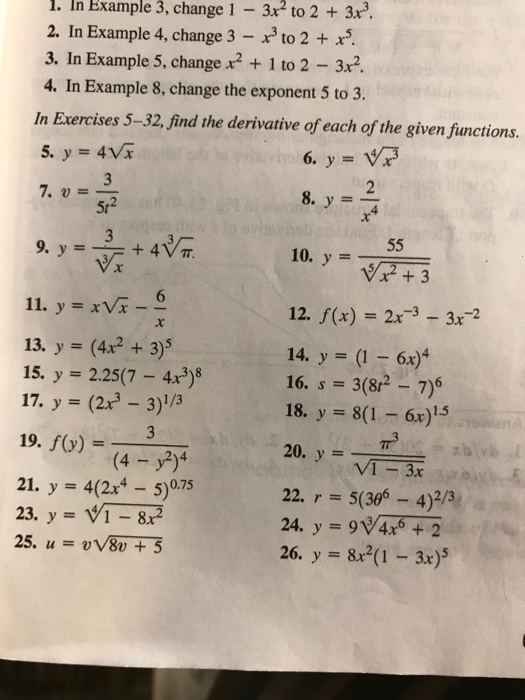 Solved I In Example 3 Change 1 3x To 2 3 2 In Exampl Chegg Com