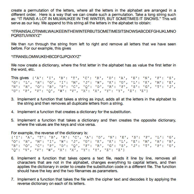 Laboratory Classic Ciphers Classic Ciphers Are Chegg Com