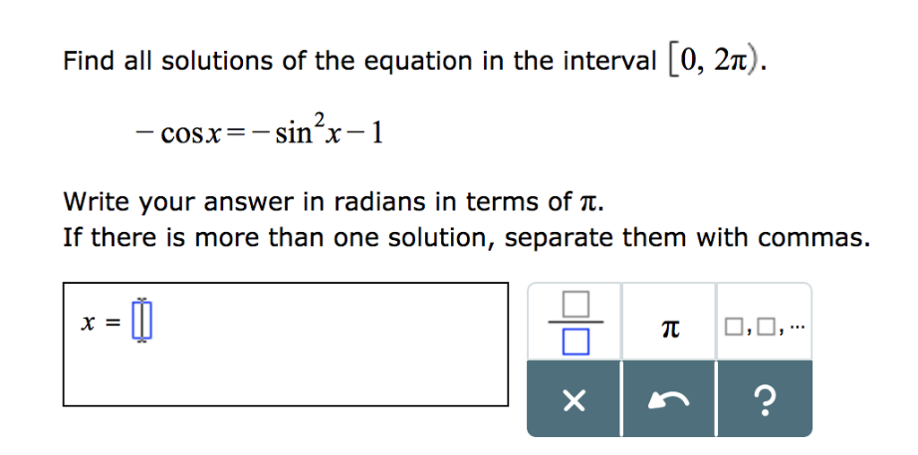 Find All Solutions Of The Equation In The Interval Chegg Com