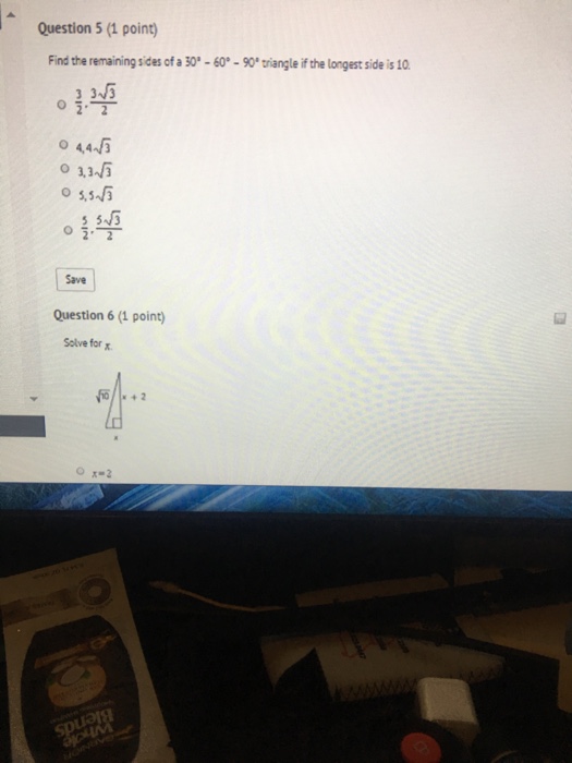 Solved Find The Remaining Sides Of A 30 Degree 60 Degree Chegg Com