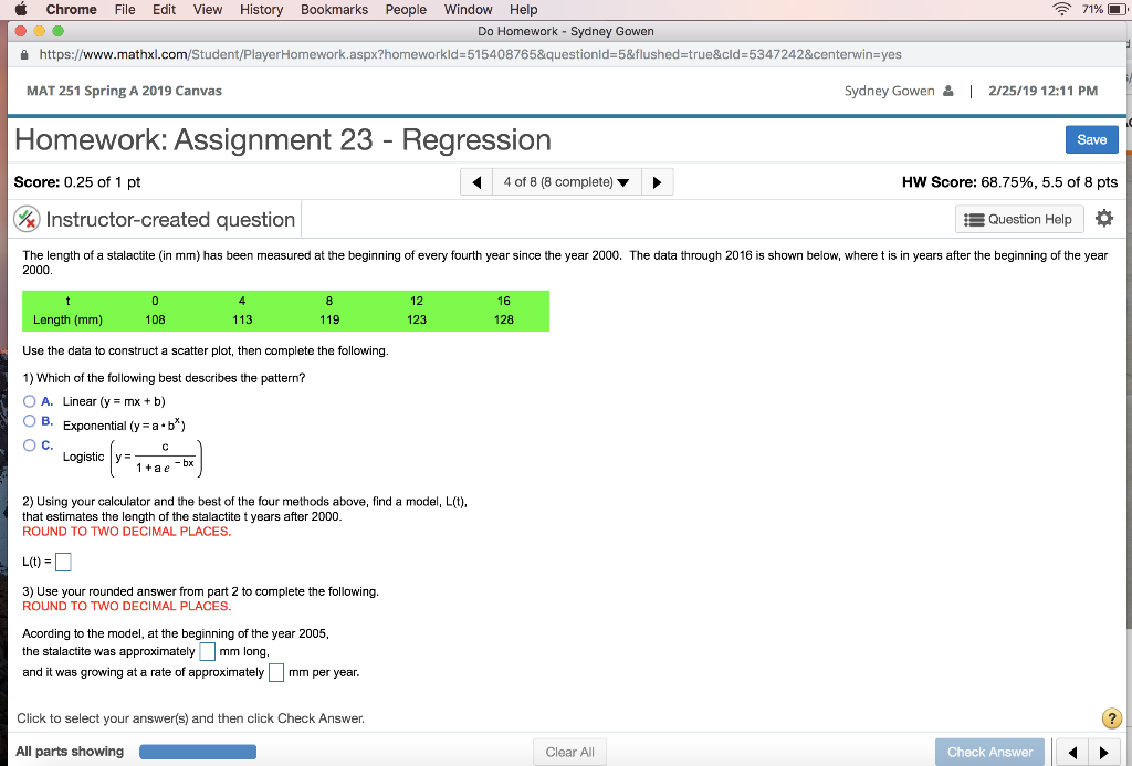 Solved Homework 23 Question 4 The Length Of A Stalace Homework 23 Question 4 The Length Of A