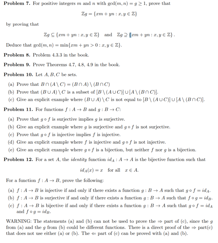 Solved Problem 7 For Positive Integers M And N With Gcd Chegg Com