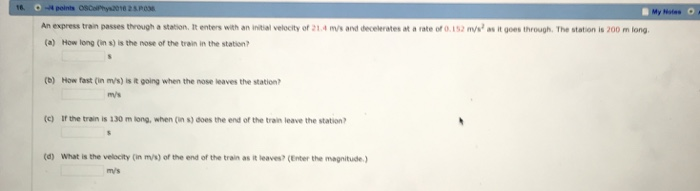 Solved An Express Train Passes Through A Station It Ente Chegg Com