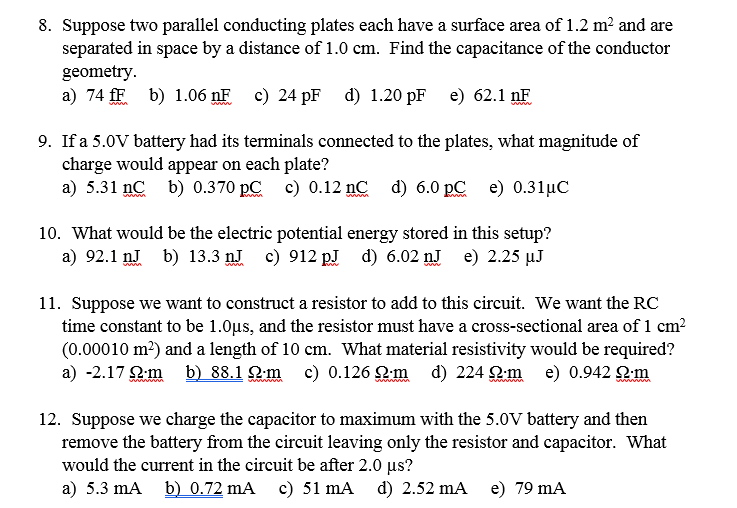 Suppose Two Parallel Conducting Plates Each Have A Surface Area Of 1 2 M2 And Suppose Two Parallel Conducting Plates Each Have A Surface Area Of 1 2 M2 And