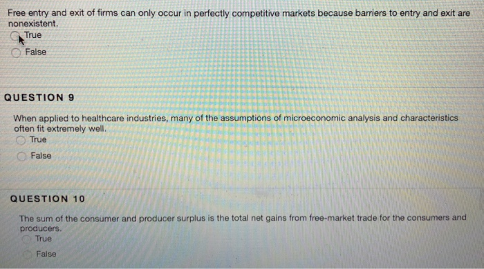 Free entry and exit of firms can only 

<div class=