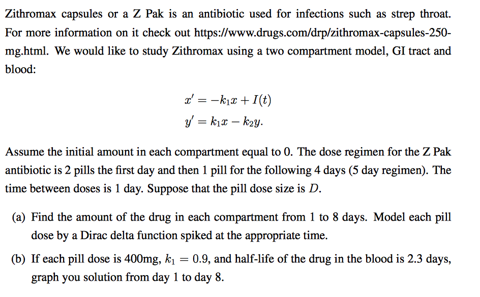 Zithromax Capsules Or A Z Pak Is An Antibiotic Use Chegg Com