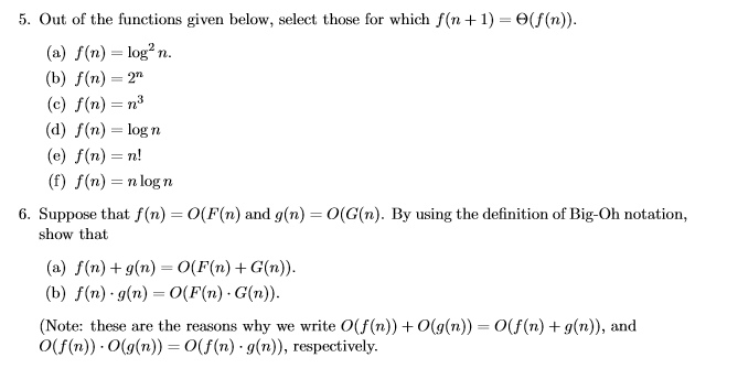 Solved 5 Out Of The Functions Given Below Select Those Chegg Com