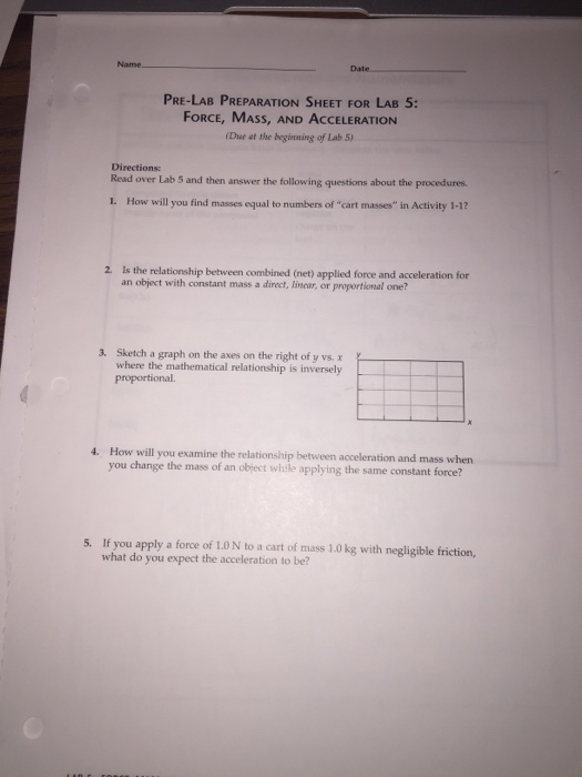 Homework for lab 5 force mass and acceleration answers image