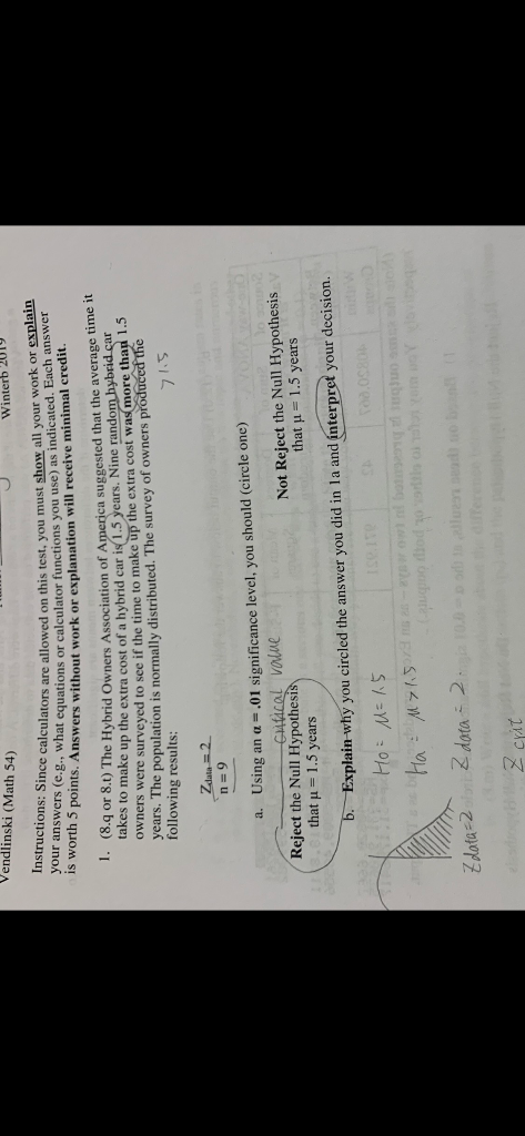 Solved Vendlinski Math 54 Winterb 2019 Instructions Si Question Vendlinski Math 54 Winterb 2019 Instructions Since Calcul Your Answers E G What Is Worth 5