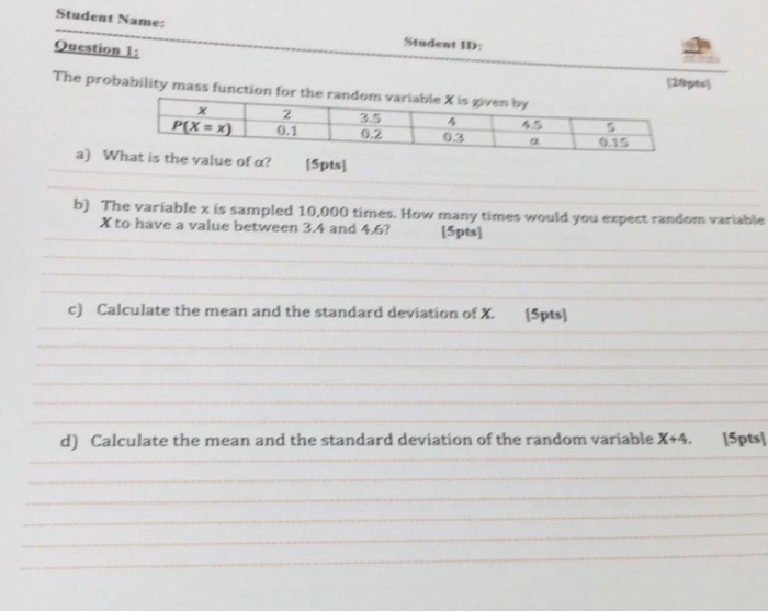 probability statistics random answers questions