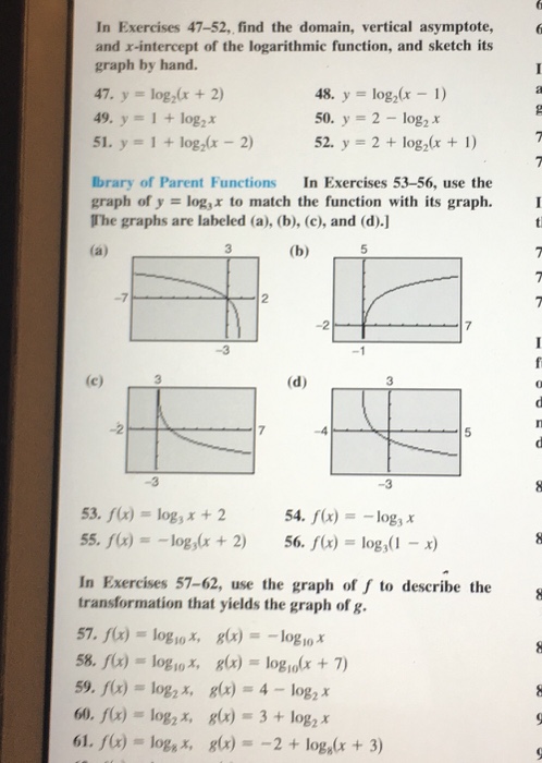 Solved In Exercises 47 52 Find The Domain Vertical Asym Chegg Com