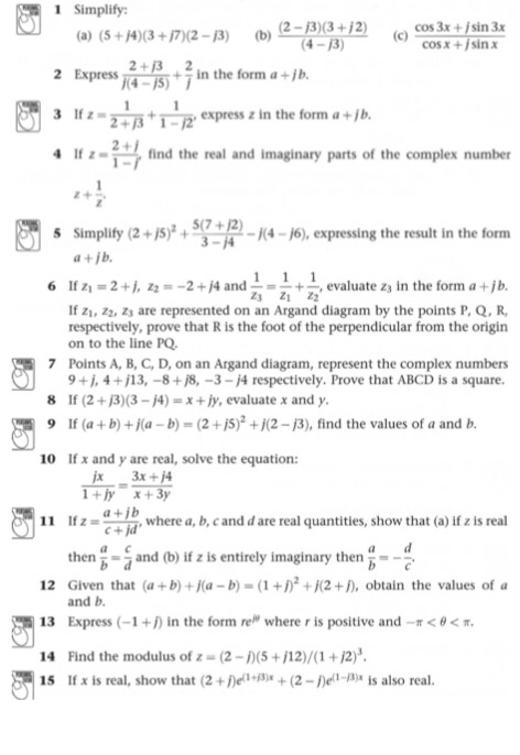 Solved 1 Simplify 2 3 3 2 4 13 Cos 3x Jsin3x Cosx Chegg Com