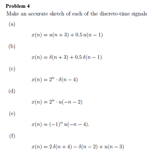 Solved Problem 4 Make An Accurate Sketch Of Each Of The D Chegg Com