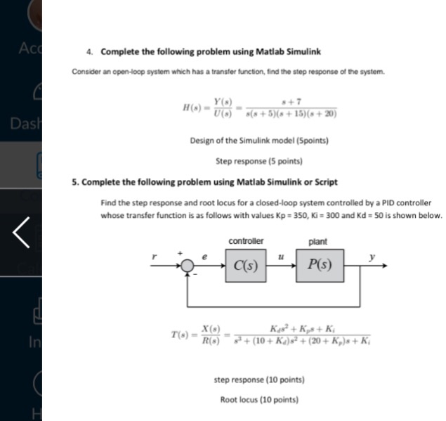 Solved Complete The Following Problem Using Matlab Chegg Com